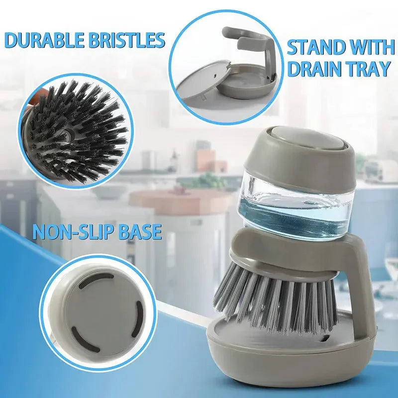 CleanSweep: Cepillo lavaplatos con dispensador